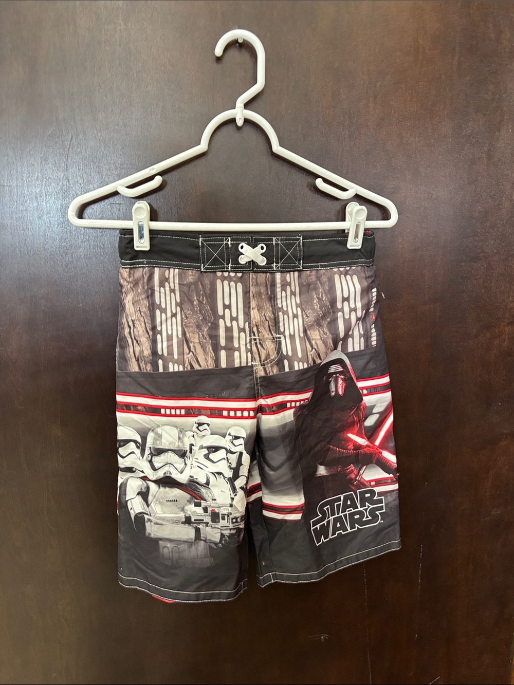 Star Wars Black, Red & White Kylo Ren Stormtroopers Swim Shorts